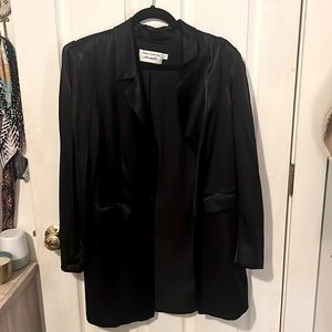 Black satin blazer